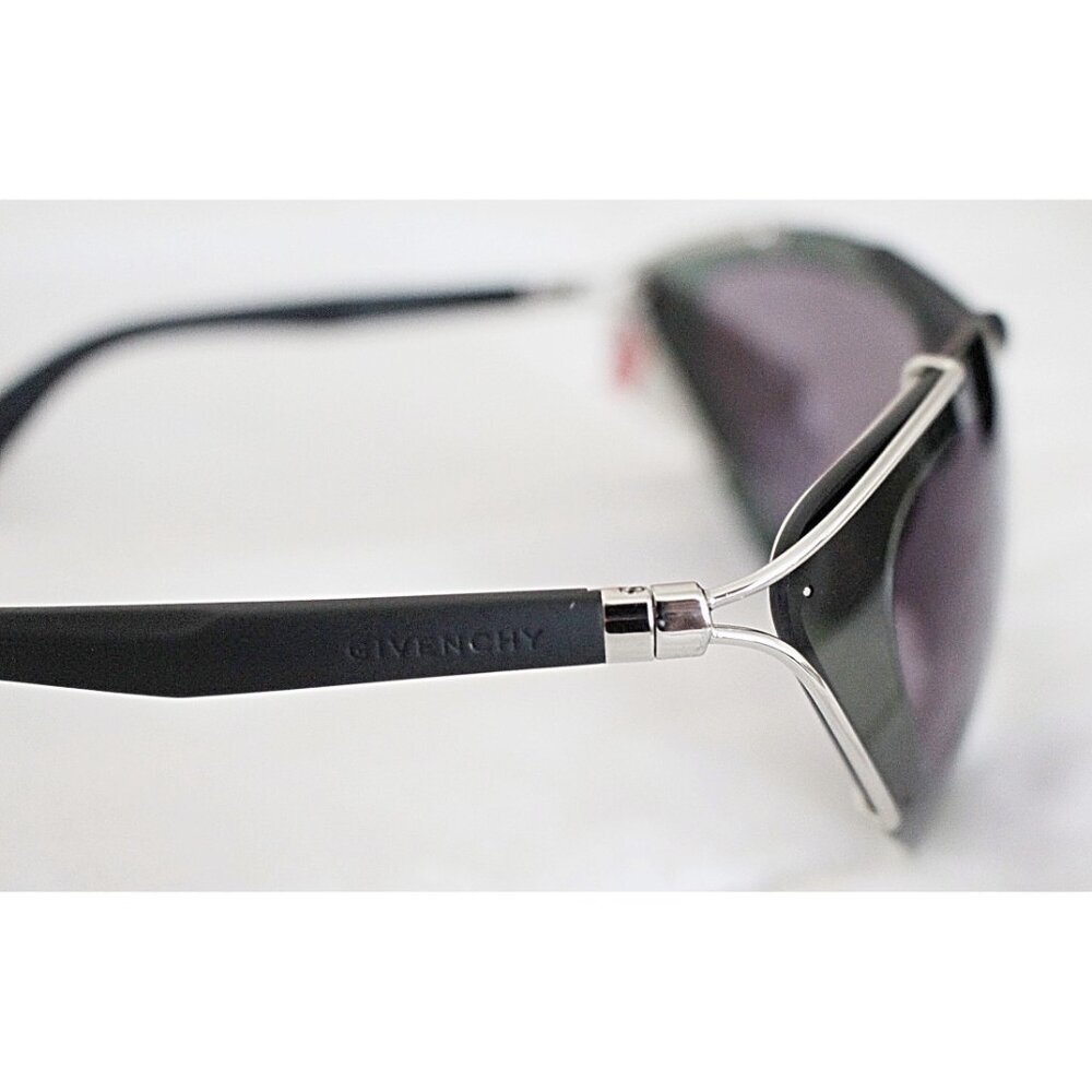Givenchy - GV 7013 Acetate Mask Visor Sunglasses - Palladium/Blue Mirror - New - Picture 11 of 13